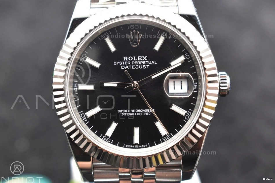 Bracelet DateJust DIWF Black 41 on Steel 1:1 Dial Stick SA3235 Best 126334 Jubilee Edition 904L 0323